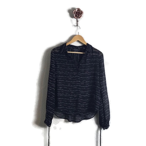 Scotch & Soda Une Bonne‎ Journee Viscose Sheer Top XS Boho Lightweight Relaxed - Picture 1 of 6